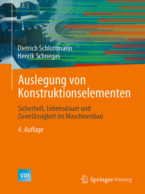 Title details for Auslegung von Konstruktionselementen by Dietrich Schlottmann - Available